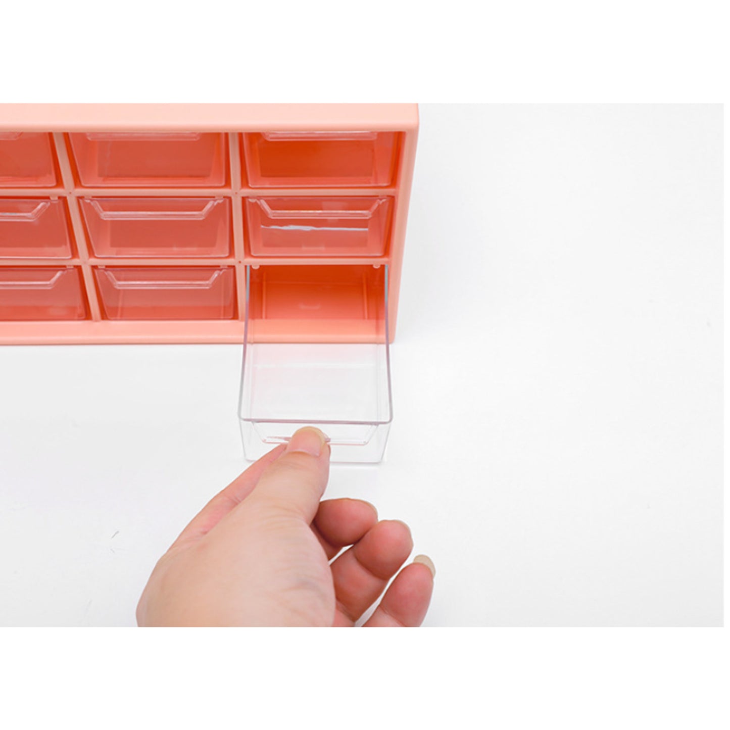 Desk Organizer Mini Drawer Storage Box Plastic White - Image 5