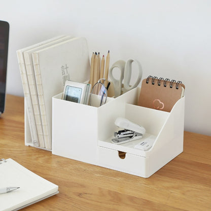 Desk Organizer Multi Compartment Plastic Drawer Stationary Holder - Image 3
