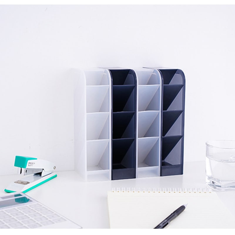 Desk Organizer Pen Holder Desktop Translucent Plastic - Image 4