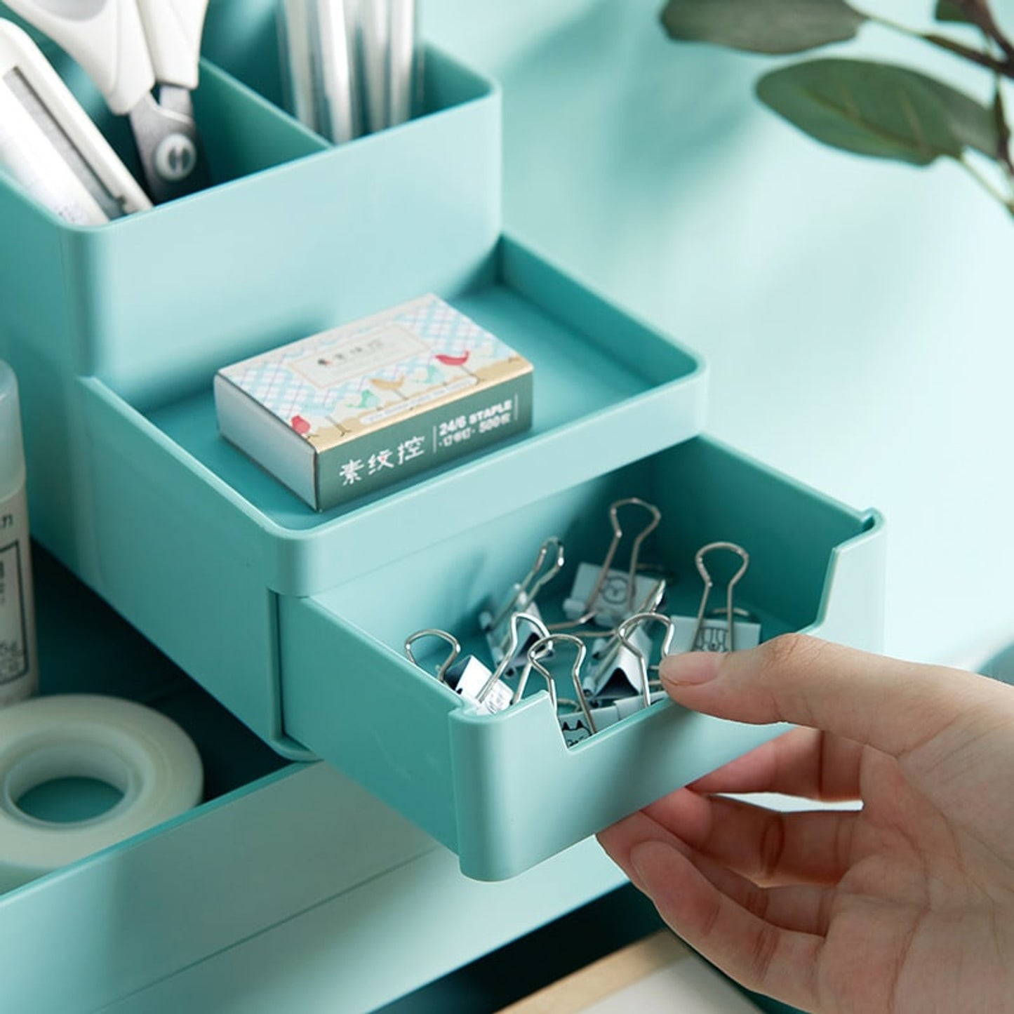Desk Organizer Pen Holder Modular Desktop Storage Compartment Set - Image 2