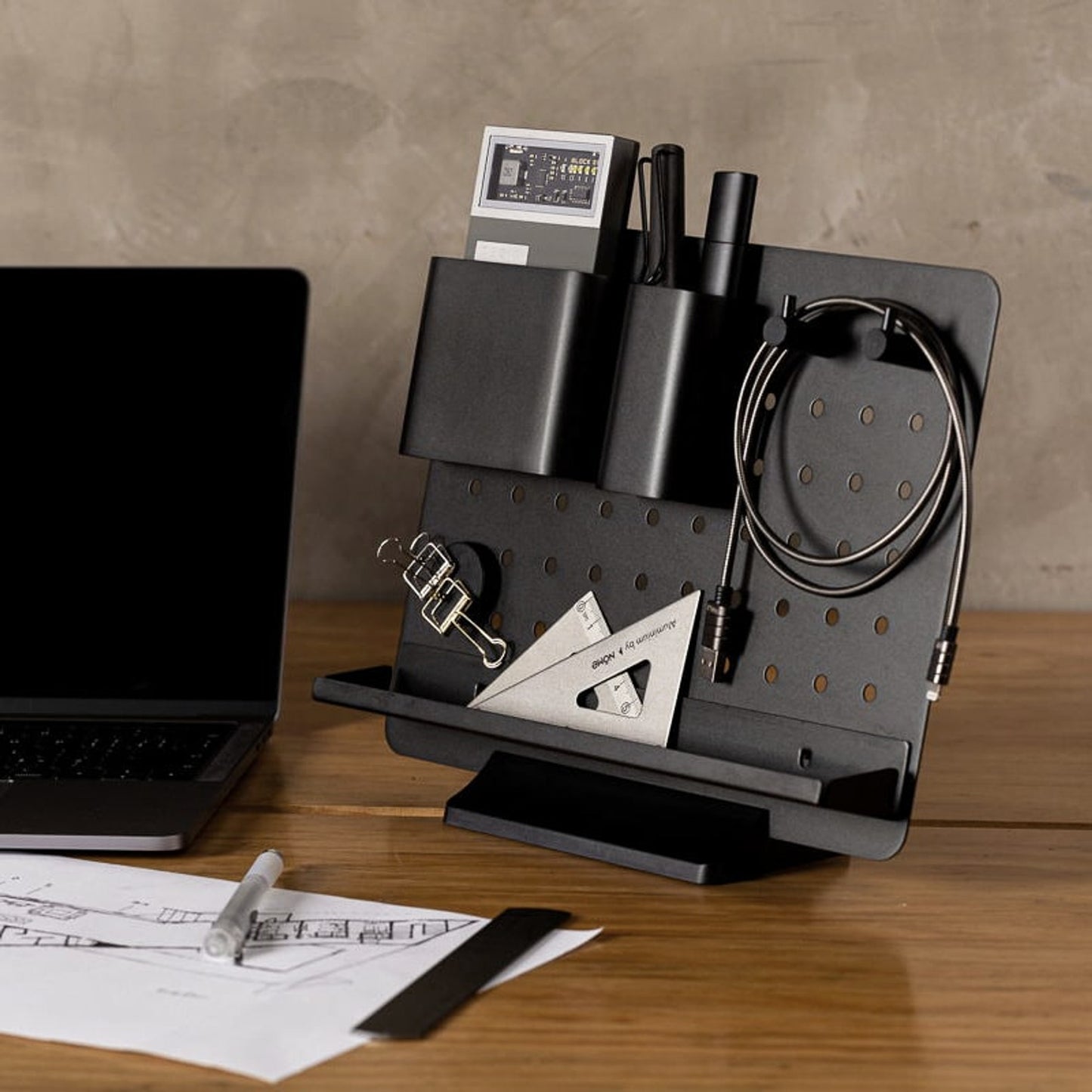 Desk Organizer Perforated Board Modular Stand Plastic Matte - Image 2