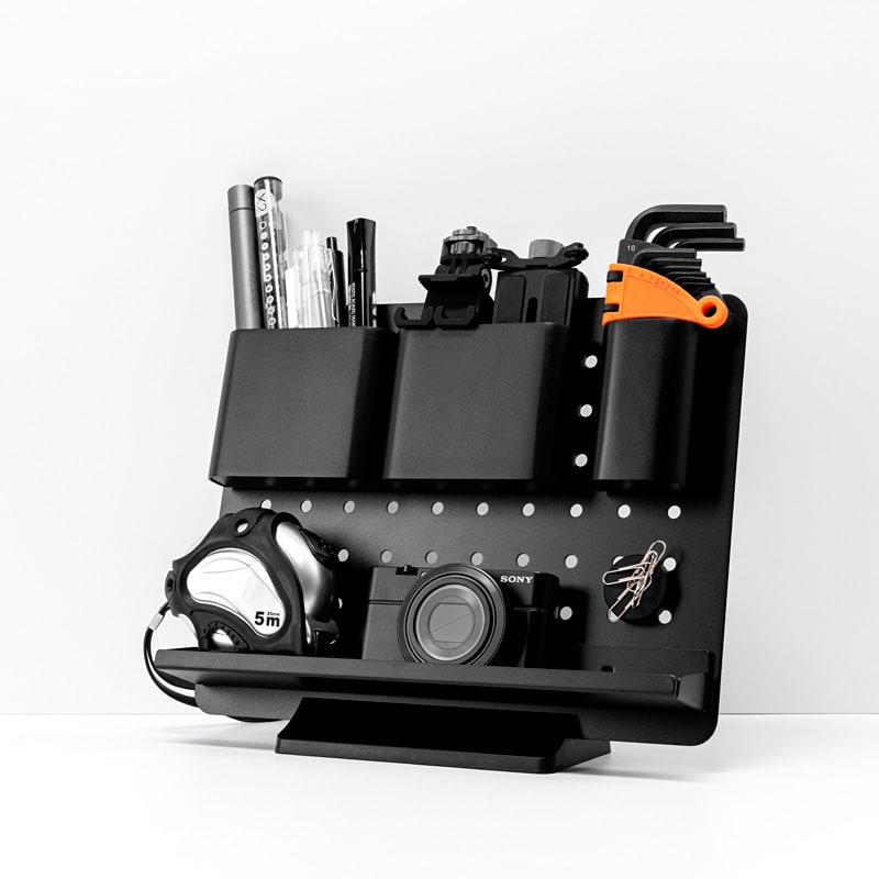 Desk Organizer Perforated Board Modular Stand Plastic Matte - Image 1