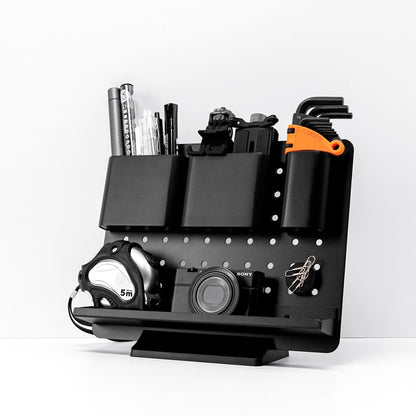 Desk Organizer Perforated Board Modular Stand Plastic Matte - Image 1