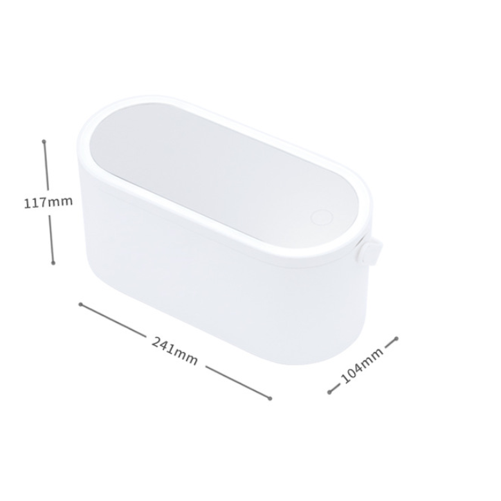 Desk Organizer Portable Cosmetic Box Mirror Handle - Image 12