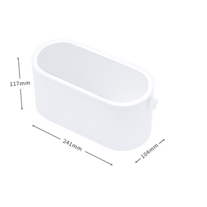 Desk Organizer Portable Cosmetic Box Mirror Handle - Image 12