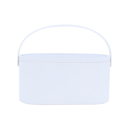 Desk Organizer Portable Cosmetic Box Mirror Handle - Image 3