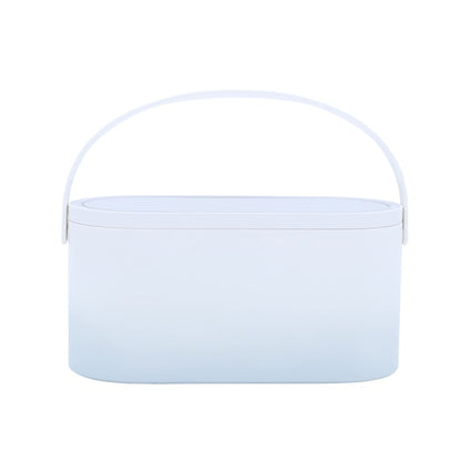 Desk Organizer Portable Cosmetic Box Mirror Handle - Image 5