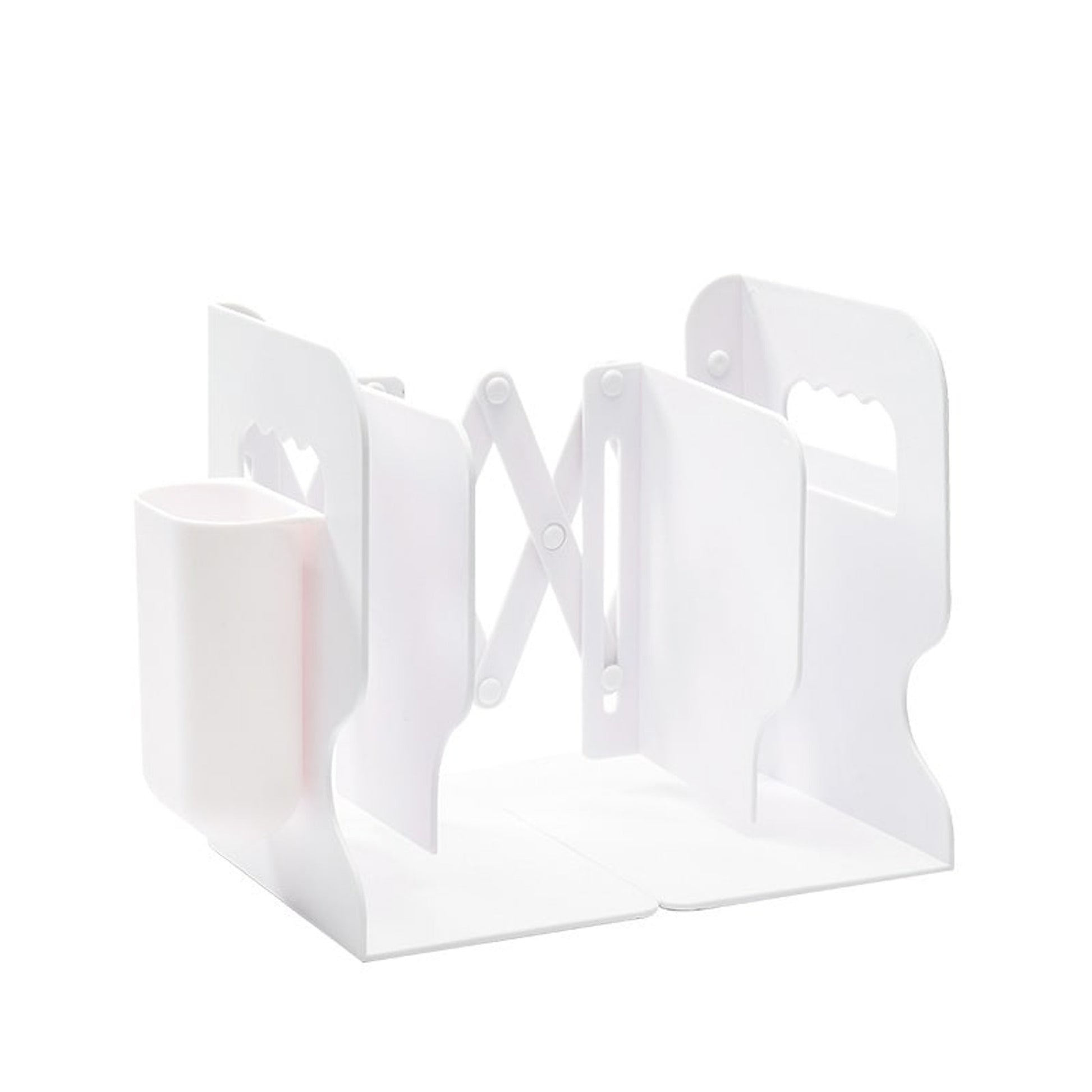 Desk Organizer Retractable Bookends Plastic Pen Holder - Image 2