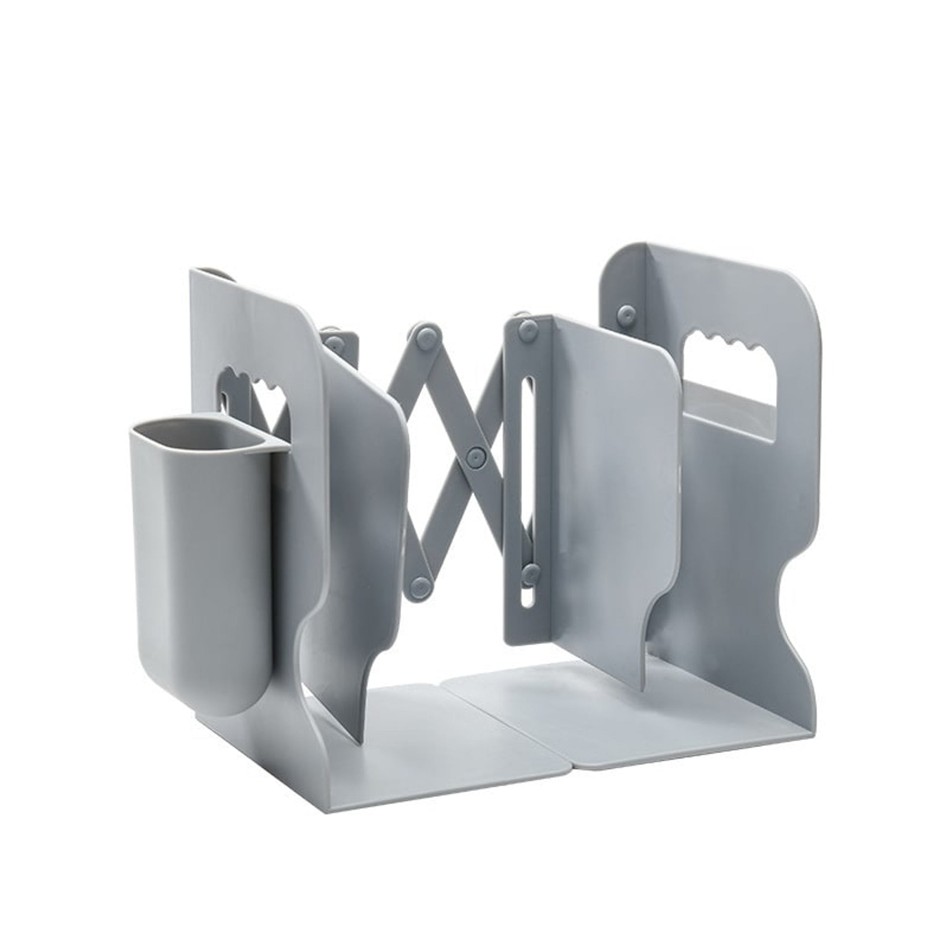 Desk Organizer Retractable Bookends Plastic Pen Holder - Image 3