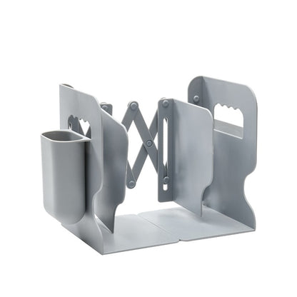 Desk Organizer Retractable Bookends Plastic Pen Holder - Image 3