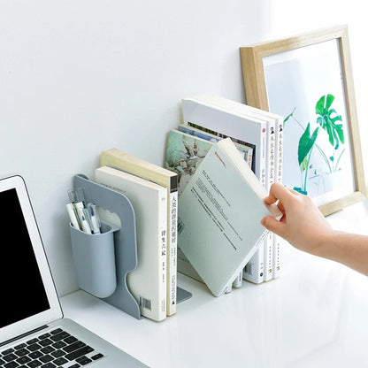 Desk Organizer Retractable Bookends Plastic Pen Holder - Image 5