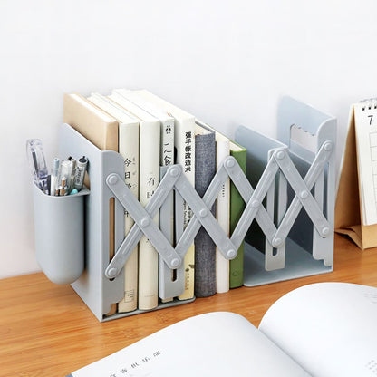 Desk Organizer Retractable Bookends Plastic Pen Holder - Image 6