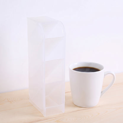 Desk Organizer Pen Holder Desktop Translucent Plastic - scale