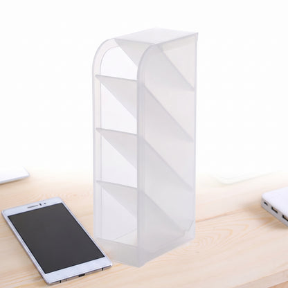 Desk Organizer Pen Holder Desktop Translucent Plastic - studio