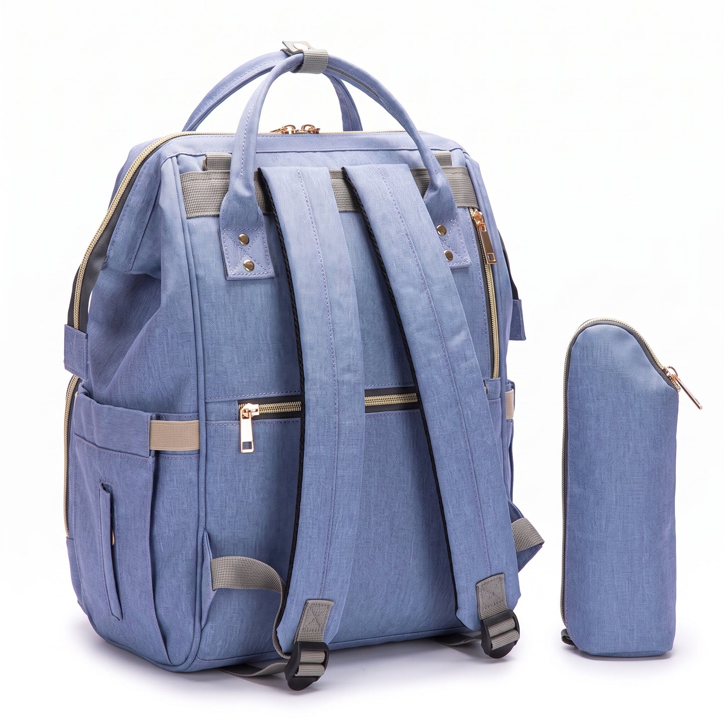 Backpack Insulated Diaper Bag Baby Stroller USB Travel - angle