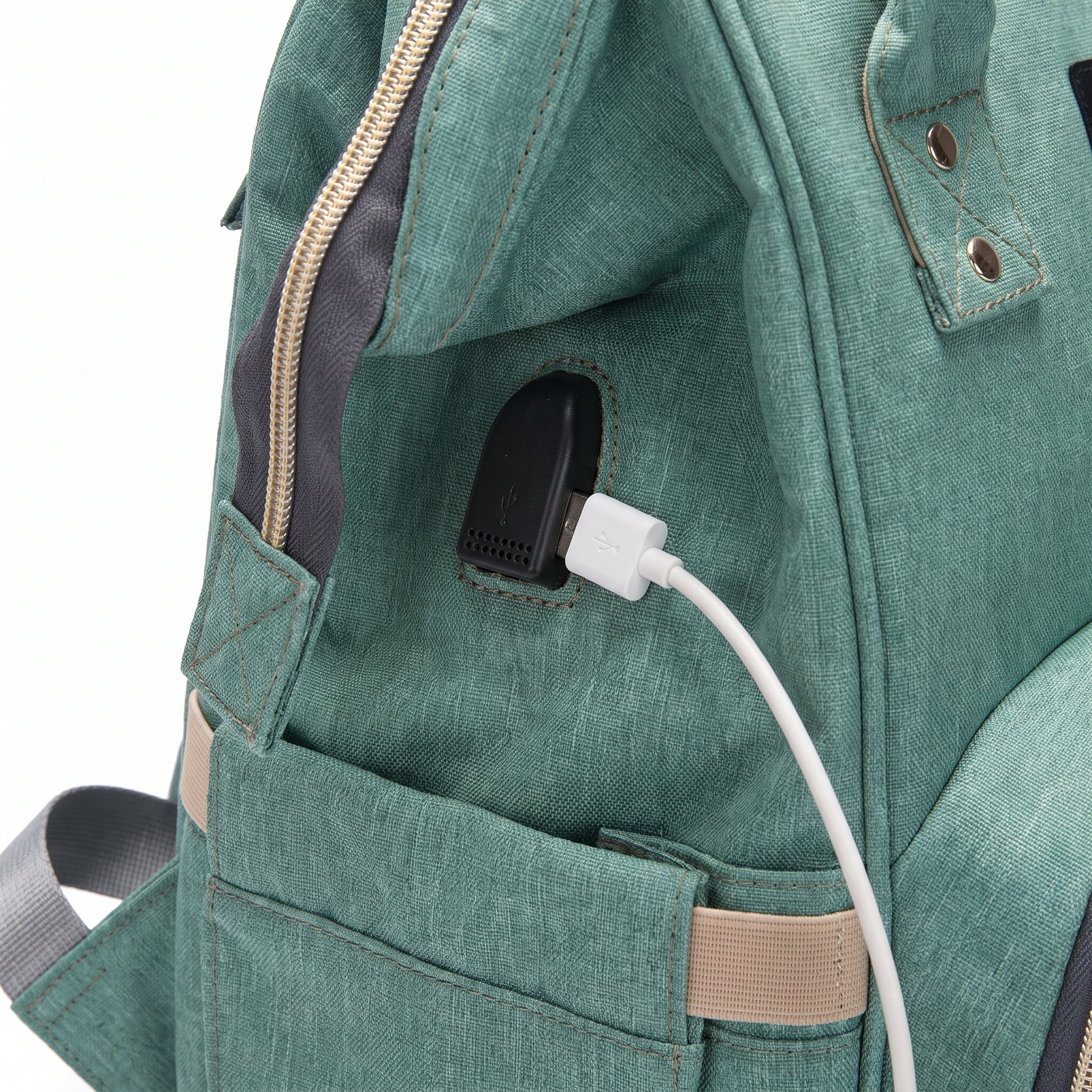 Backpack Insulated Diaper Bag Baby Stroller USB Travel - detail