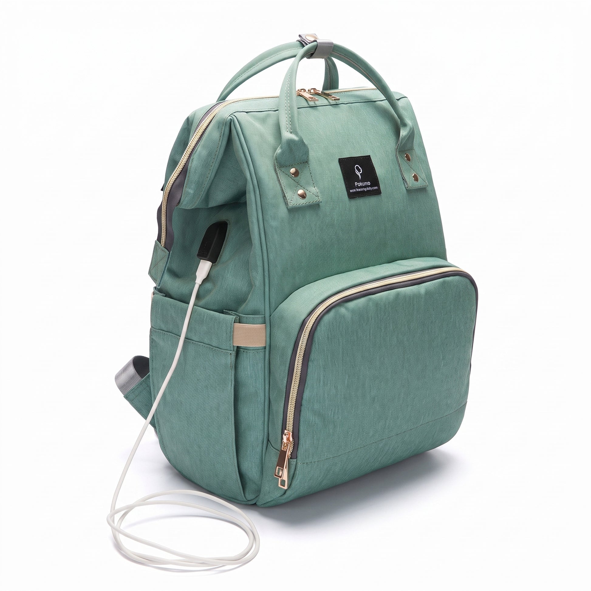 Backpack Insulated Diaper Bag Baby Stroller USB Travel - studio