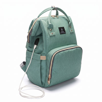 Backpack Insulated Diaper Bag Baby Stroller USB Travel - studio