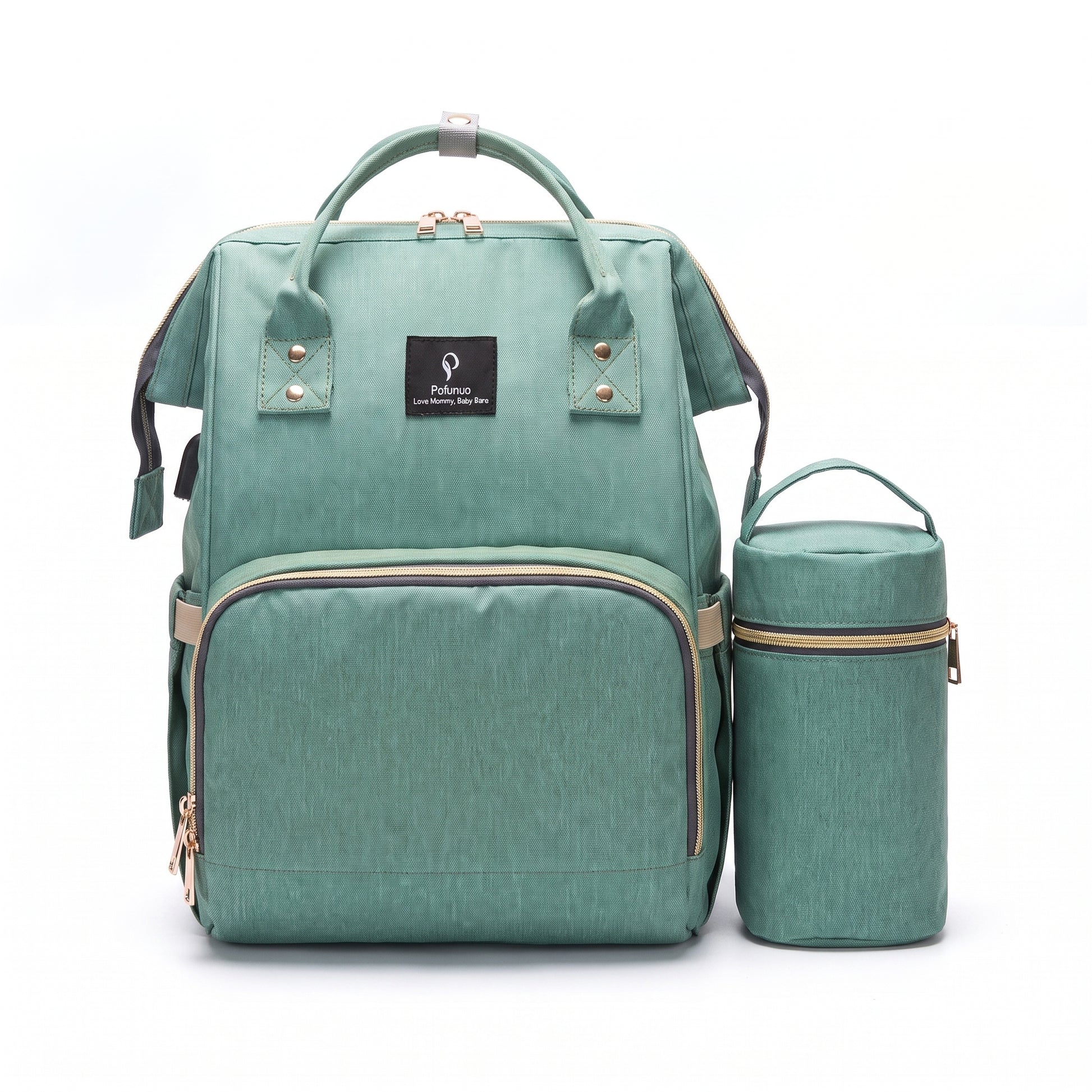 Backpack Insulated Diaper Bag Baby Stroller USB Travel - studio