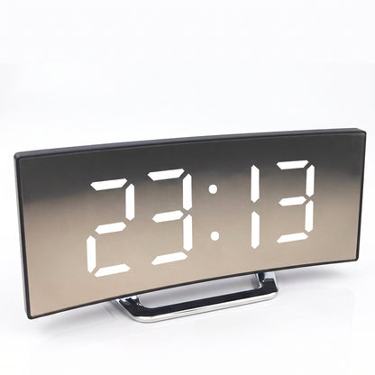 Digital Alarm Clock Set Mirror Snooze Curved - studio