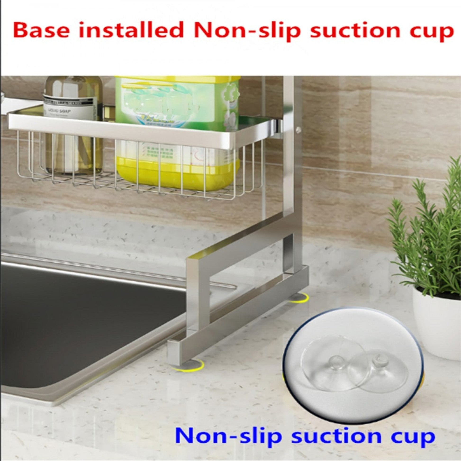 Dish Drying Rack Over Kitchen Sink With Multi-Tier Storage Holds Up To 80 Lbs Water Drips Directly Into Huge Room Saving Design - Image 6