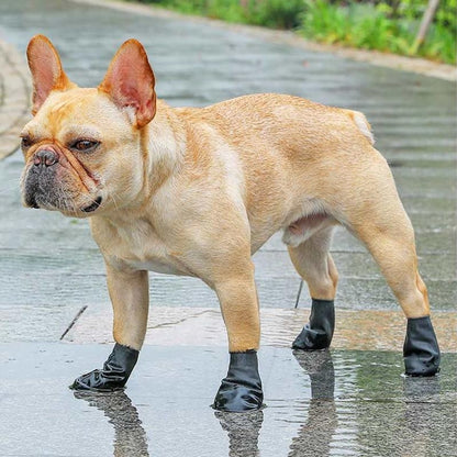 Dog Boots Paw Protectors Silicone Rain Booties Waterproof Protection For Pets - Image 3