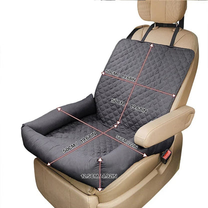 Dog Car Seat Cover Pet Protector Quilted Padded With Raised Sides For Backseat - Image 2