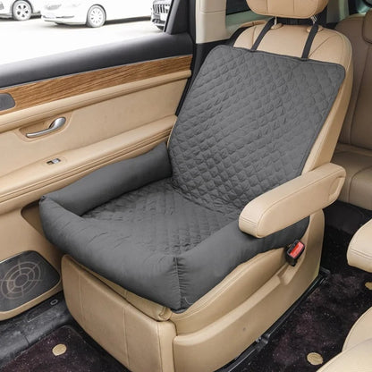 Dog Car Seat Cover Pet Protector Quilted Padded With Raised Sides For Backseat - Image 8