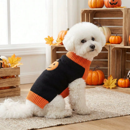 Dog Clothes Knitted Pullover Halloween Sweater Pumpkins - Image 8