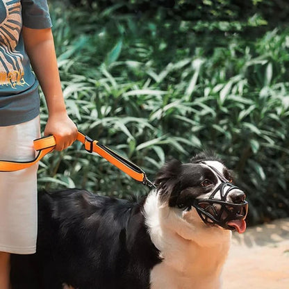 Dog Muzzle For Training Secure Mouth Guard Basket Style With Adjustable Straps Allows Panting And Drinking - Image 8
