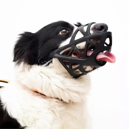 Dog Muzzle For Training Secure Mouth Guard Basket Style With Adjustable Straps Allows Panting And Drinking - Image 2