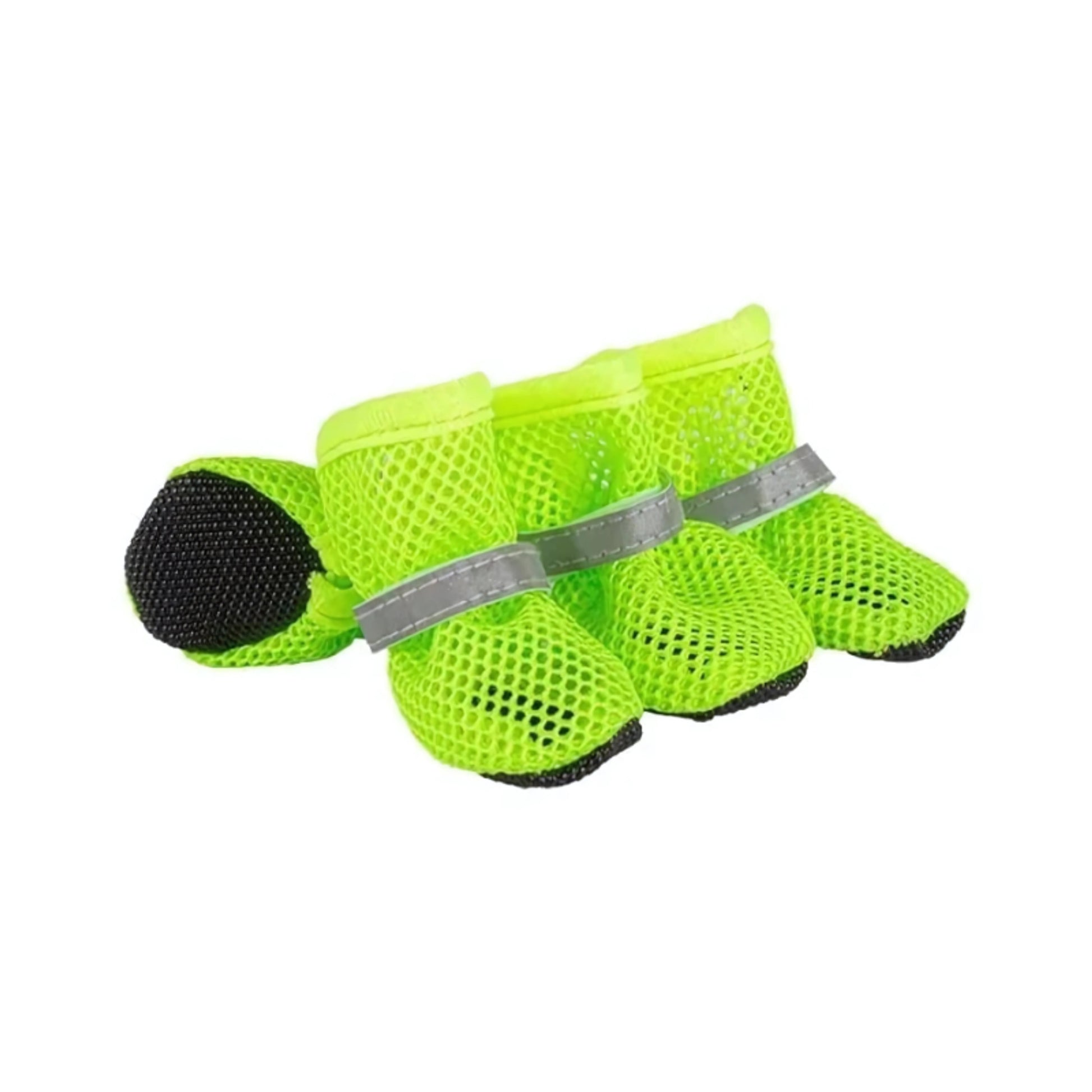 Dog Paw Protection Summer Mesh Booties With Reflective Straps For Hot Pavement - Image 4