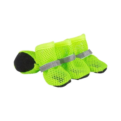 Dog Paw Protection Summer Mesh Booties With Reflective Straps For Hot Pavement - Image 4