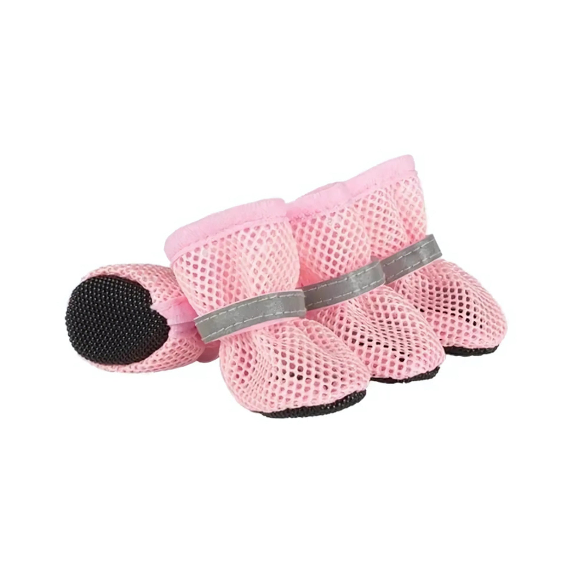 Dog Paw Protection Summer Mesh Booties With Reflective Straps For Hot Pavement - Image 6
