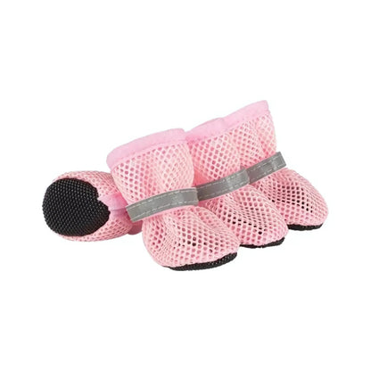 Dog Paw Protection Summer Mesh Booties With Reflective Straps For Hot Pavement - Image 6