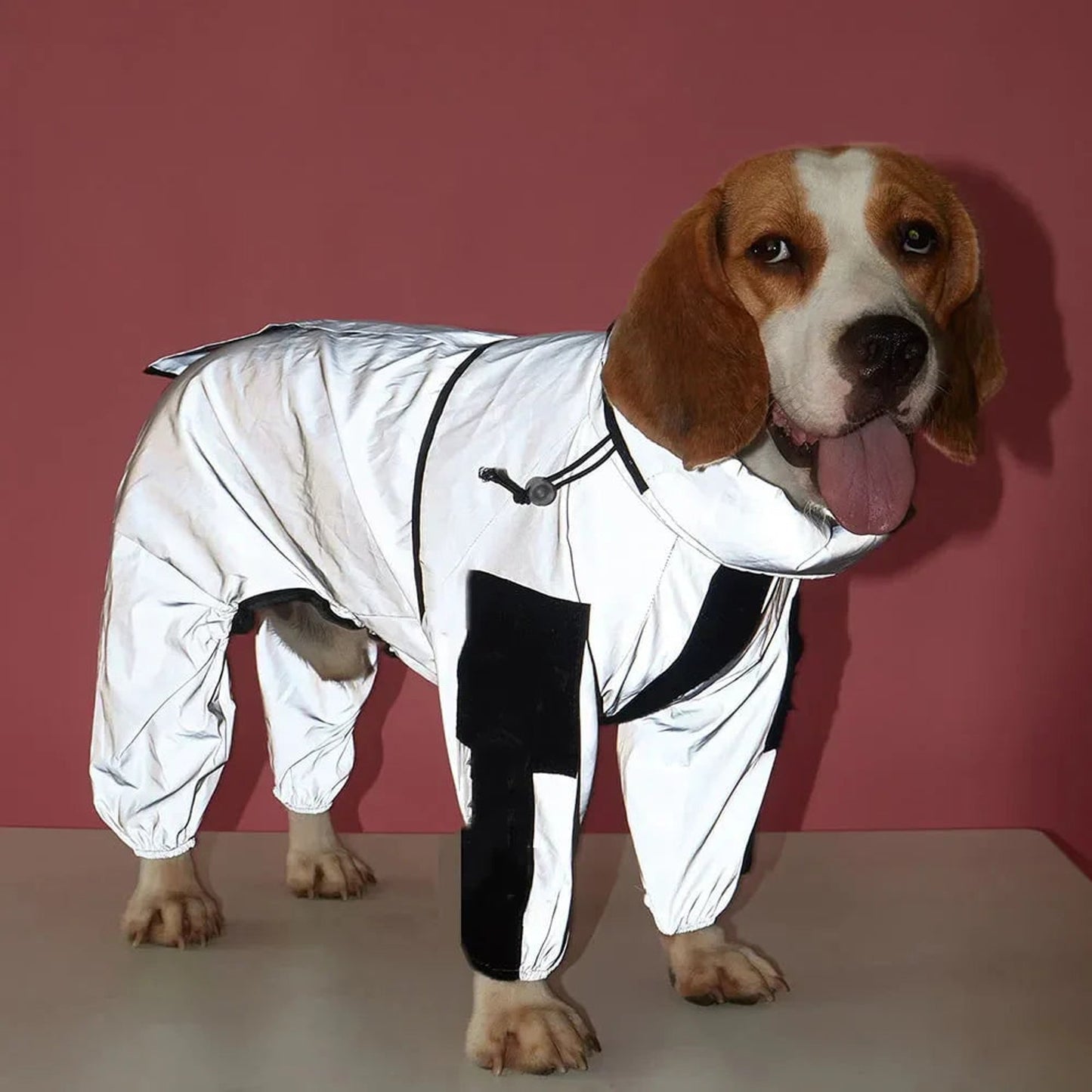 Dog Raincoat Full Body Reflective Waterproof Jacket With Hood For Pets - Image 4