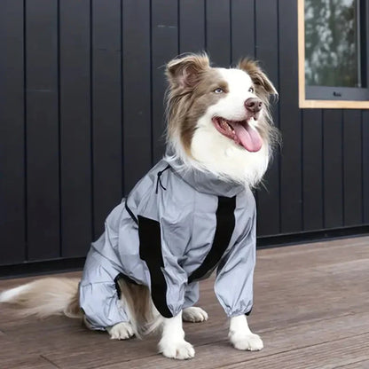 Dog Raincoat Full Body Reflective Waterproof Jacket With Hood For Pets - Image 3