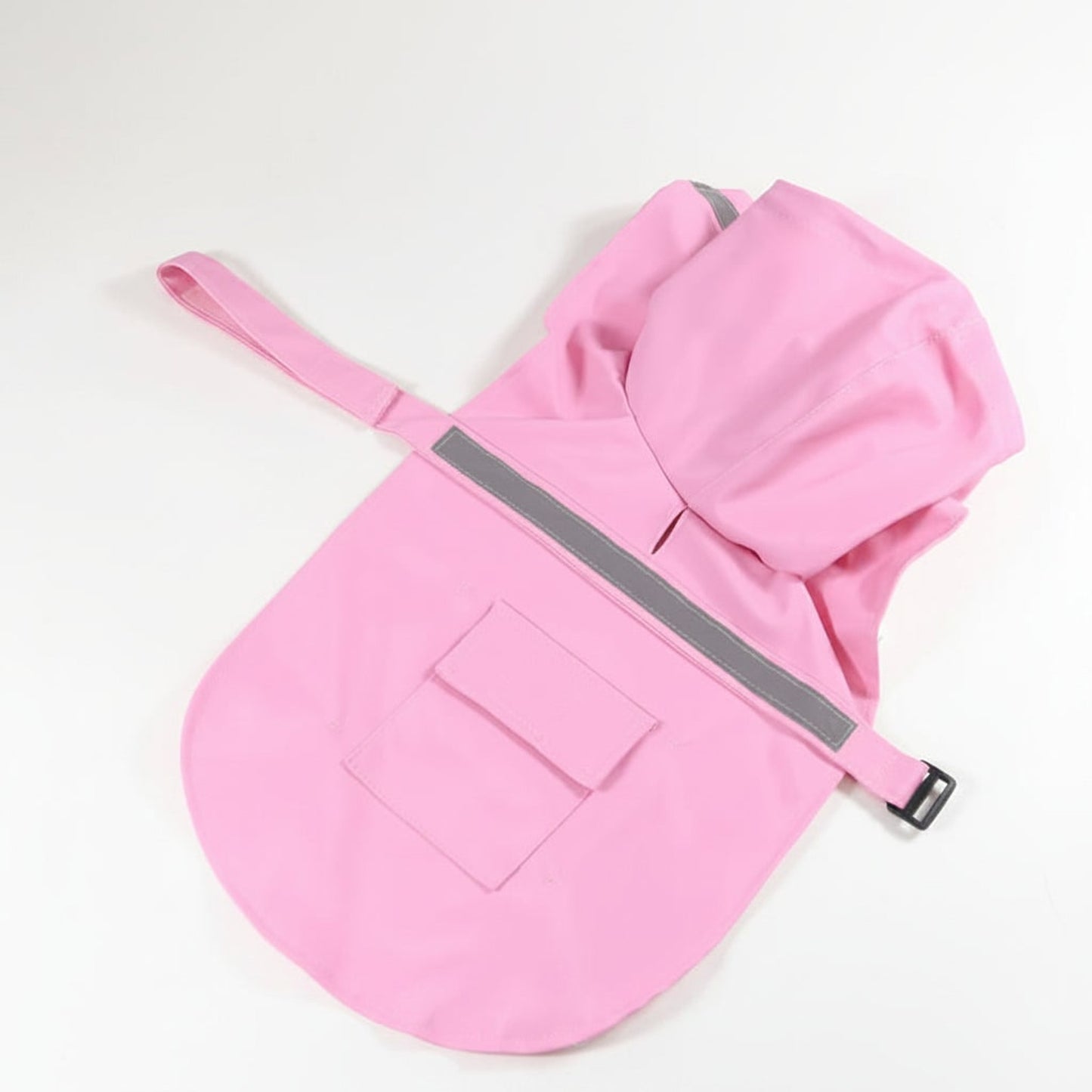Dog Raincoat Hooded Poncho With Reflective Strip And Back Pocket Waterproof Rain Jacket - Image 3