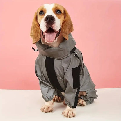 Dog Raincoat Waterproof Full-Body Suit With Hood Reflective Jacket For Pets - Image 5