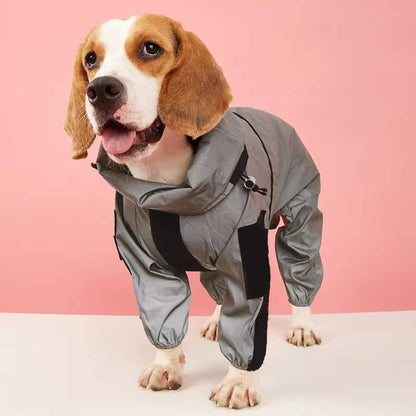 Dog Raincoat Waterproof Full-Body Suit With Hood Reflective Jacket For Pets - Image 6