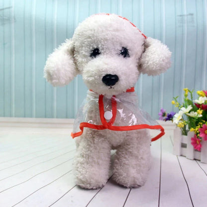 Dog Raincoat Waterproof Jacket Clear Hooded Pet Rain Gear With Colored Trim - Image 13