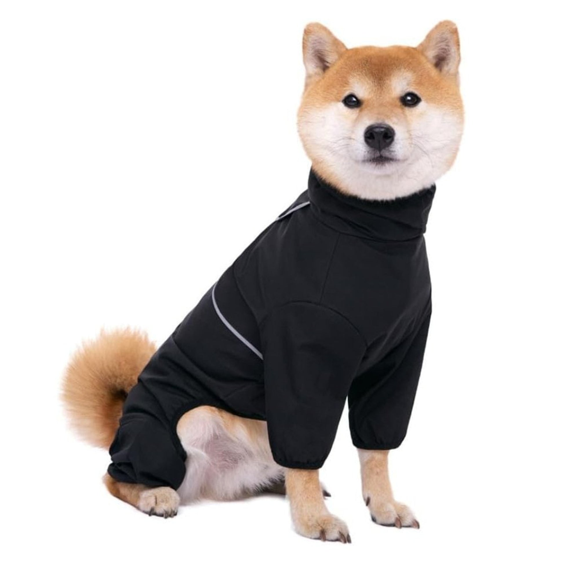 Dog Raincoat Waterproof Jacket With Hood Full-Body Leg Coverage For Pets - Image 4