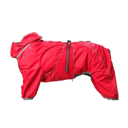 Dog Raincoat With Legs Rain Jacket For Large Full-Body Suit With Hood And Elastic Cuffs - Image 4