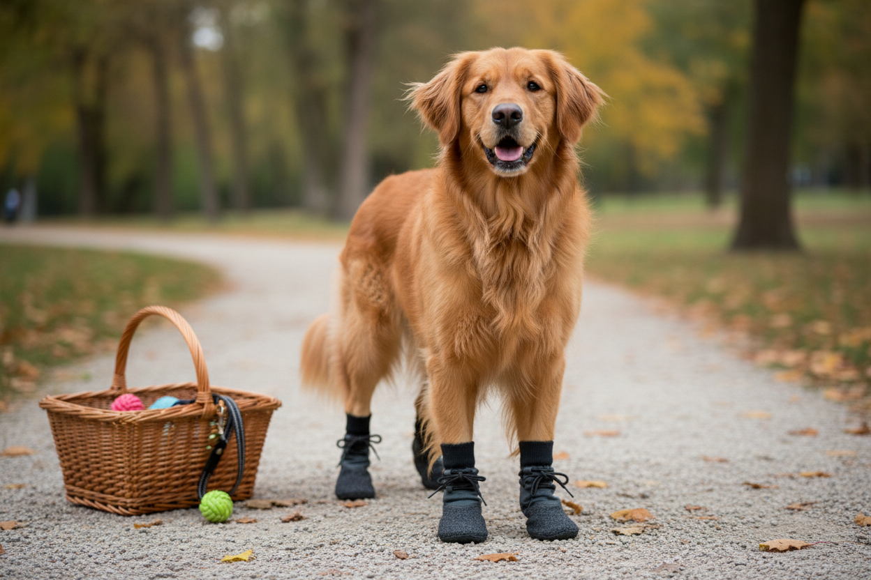 Dog Shoes Paw Protectors For With Rubber Soles And Adjustable Straps For Secure Fit - Image 4