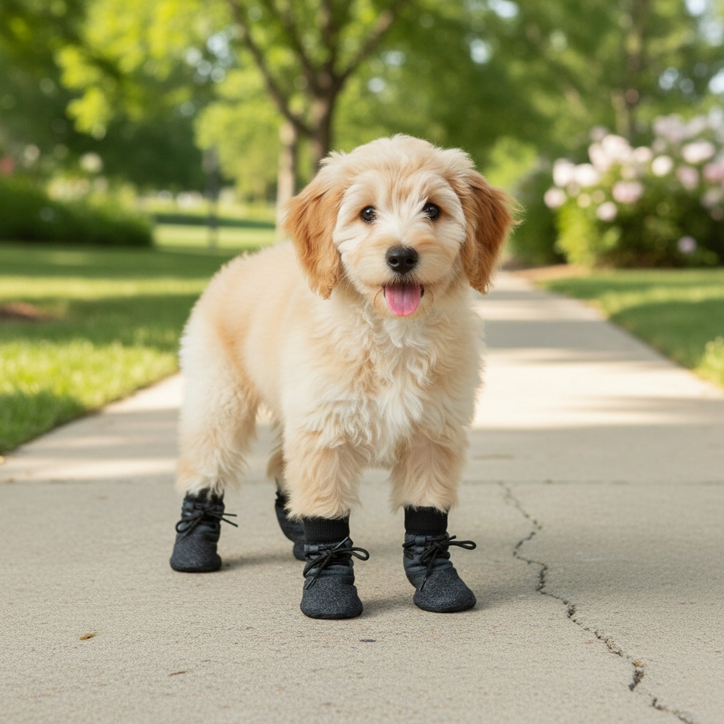 Dog Shoes Paw Protectors For With Rubber Soles And Adjustable Straps For Secure Fit - Image 1