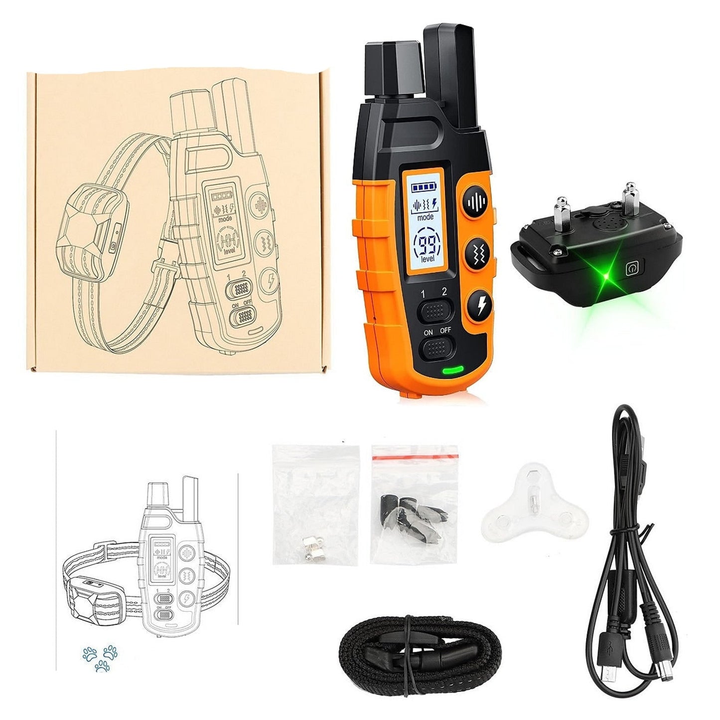 Dog Training Collar E For With Remote Control Vibration And Shock Modes - Image 6