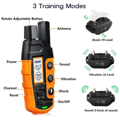 Dog Training Collar With Remote E-Collar For Shock And Vibration Waterproof - Image 3