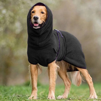 Dog Winter Coat Waterproof Drying Robe Towel Jacket For Large With Hood - Image 3
