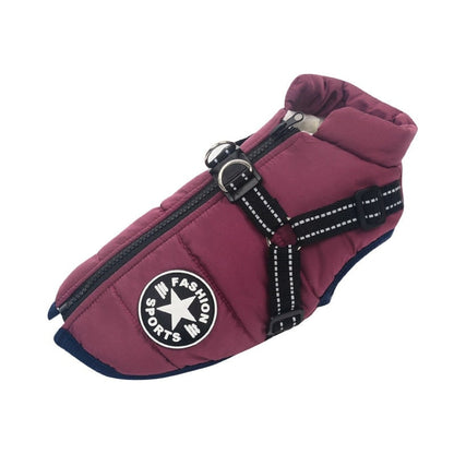Dog Winter Coat With Harness Warm Waterproof Padded Vest Jacket For Pets - Image 10