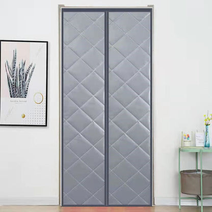 Door Draft Blocker Quilted Thermal Insulation Curtain With Magnetic Edge - Image 1